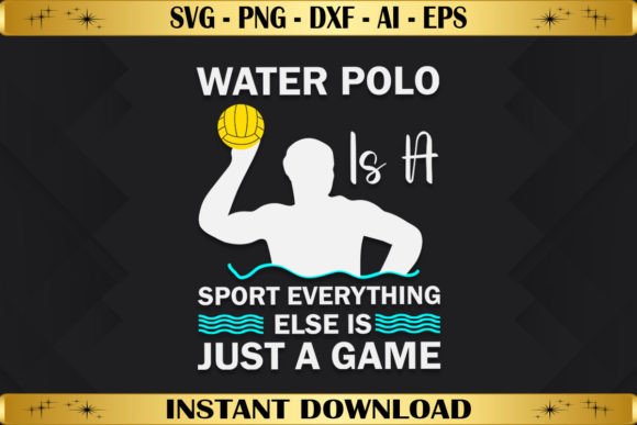 A Bold Water Polo Design for Graphics and T-Shirt Designs
