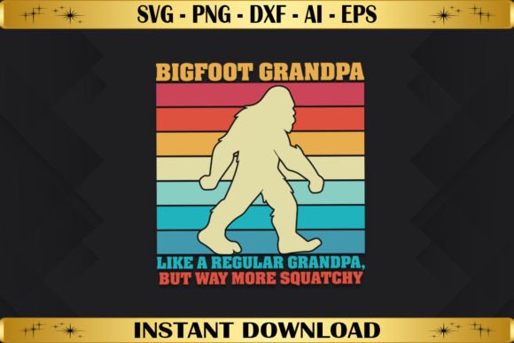A Vintage Bigfoot Grandpa Graphic for Modern T-Shirt Designs