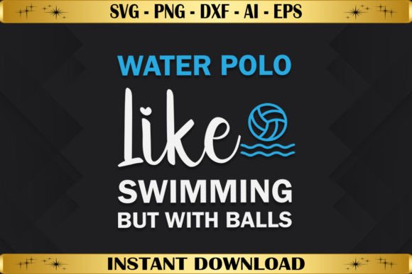 A Water Polo Design Graphic for Playful Blog & T-Shirt Assets