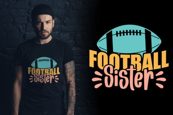 American Football Sister SVG: Graphics & T-Shirt Designs