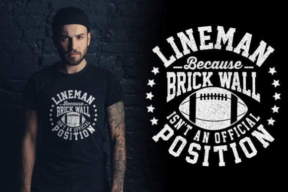 American Football Typography T Shirt Graphics