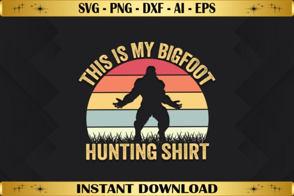 Integrating Hunting Bigfoot Graphics into T-Shirt Design Projects