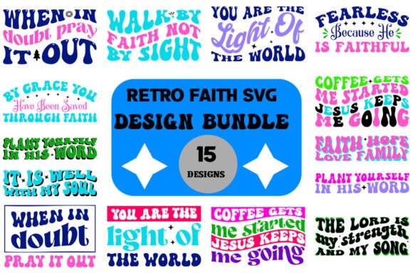 Retro Faith SVG Design Bundle: Graphics for T-Shirt Designs